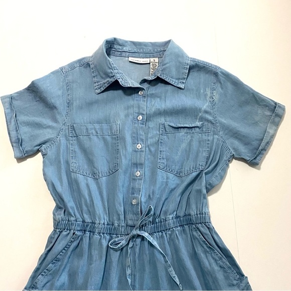 Sincerely Jules Light Blue Jumpsuit Size Small Cotton Chambray Denim Summer - Picture 6 of 16